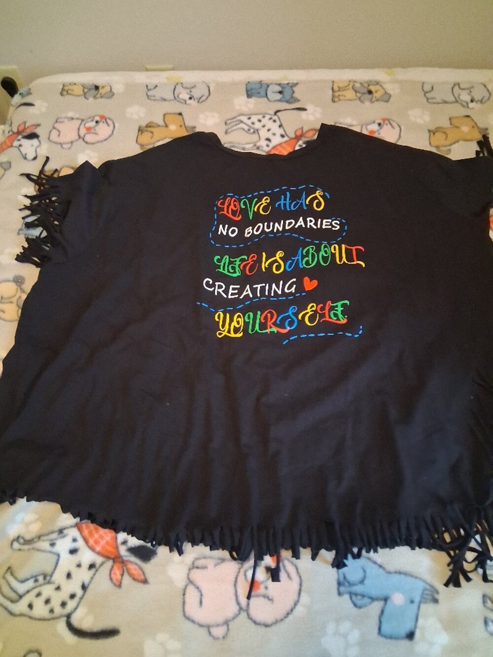 WOMANS PLUS SHIRT WITH FRINGE